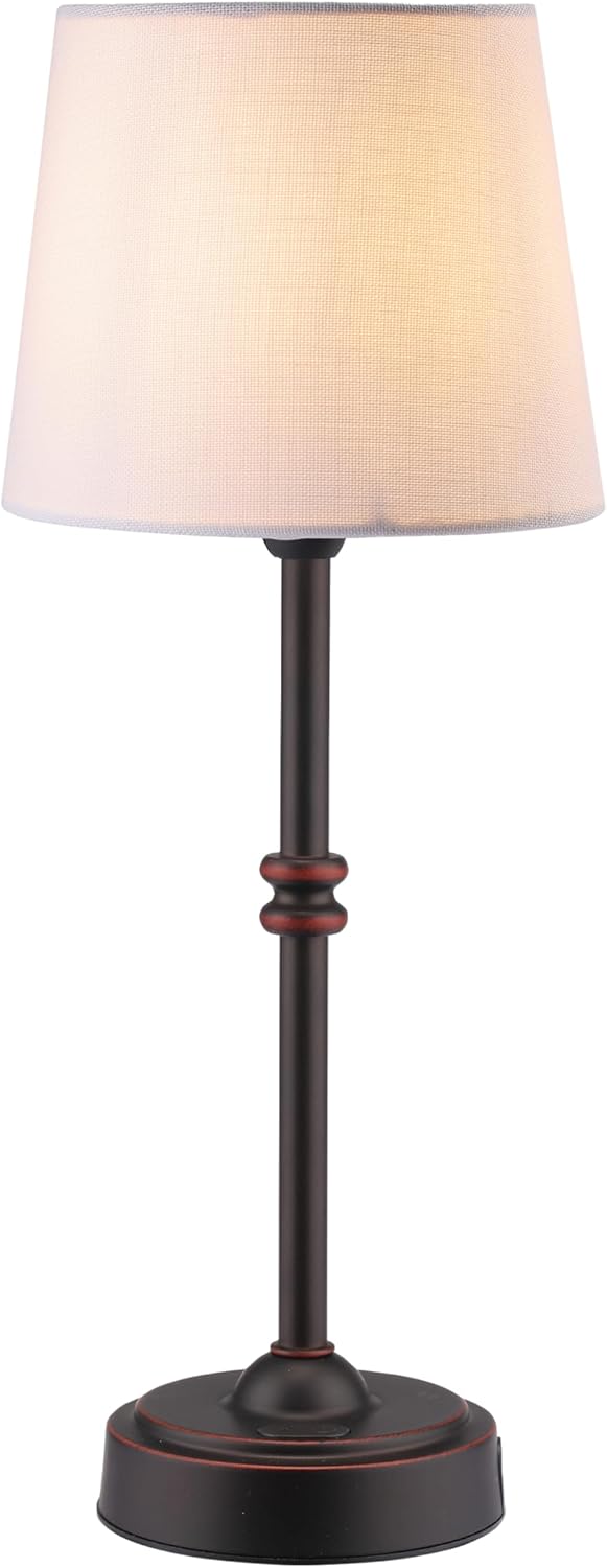 Cordless LED Table Lamp with Dimmer - O’Bright Seraph, Rechargeable Battery, 3-Level Brightness, Perfect for Patio & Bedside
