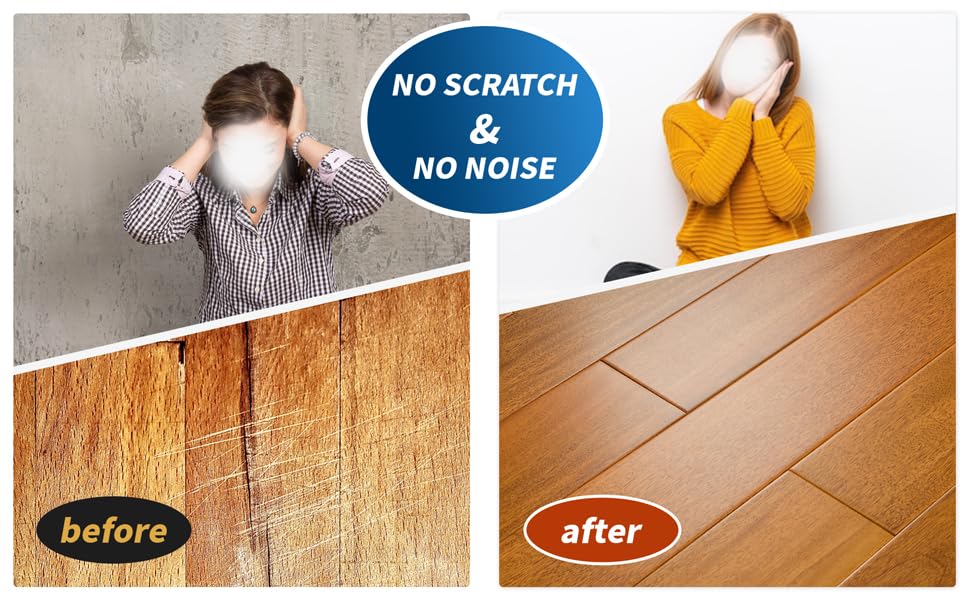 Geesatis 1.6" X 0.7" Oval Chair Leg Caps, PVC Table Chair Leg Cover, Hardwood Floor Protector, Double Thickness, Black, PVC, Rectangle,20 Pack