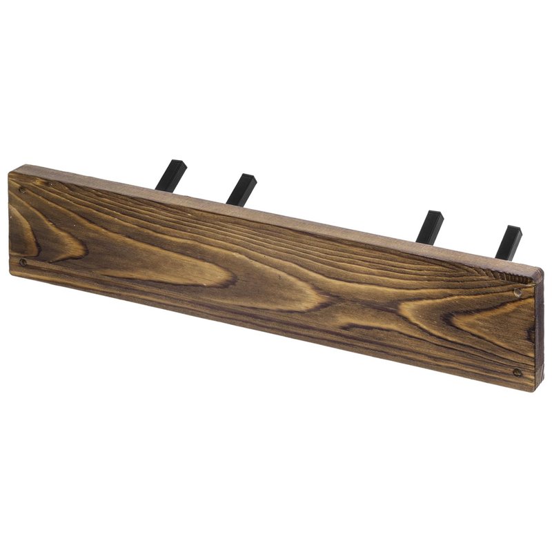 MyGift Pickleball Paddle Holder Rack, Deluxe Urban Industrial Style Solid Wood and Matte Black Metal Wall Mounted Pickleball Racks, Set of 2