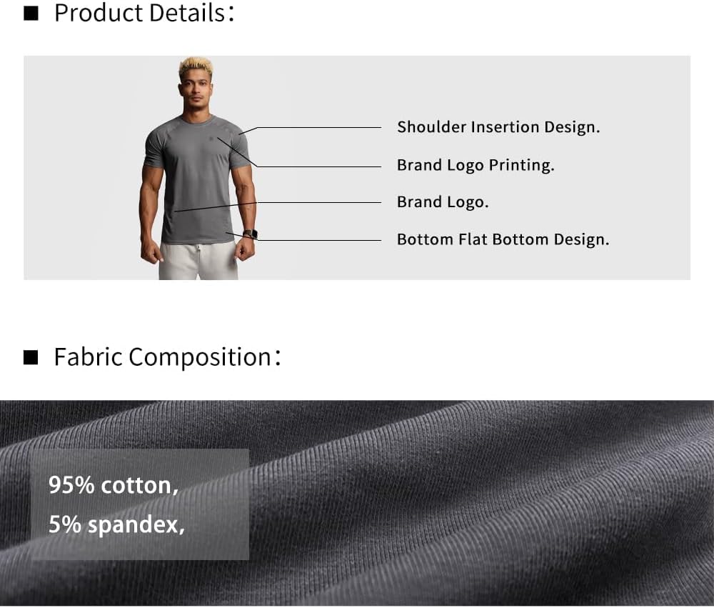 Skiennix Men's Athletic T-Shirts - Breathable Wicking Fabric - Casual Short Sleeve Crew Neck - Perfect Fit