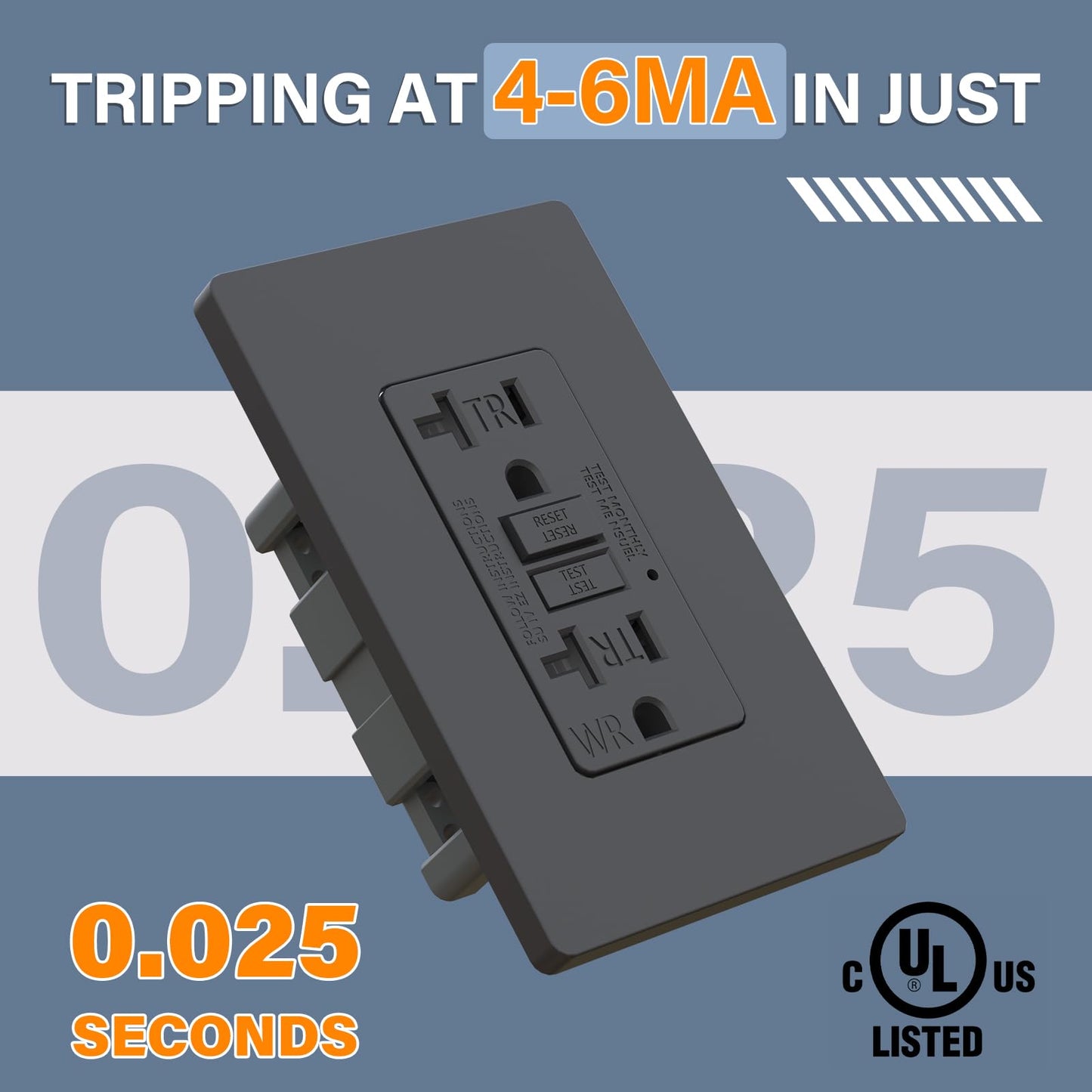 BSEED GFCI Outlet 20 Amp, Self-Test GFI Electrical Outlet with LED Indicator, Weather & Tamper Resistant GFCI Receptacle, Ground Fault Circuit Interrupters with Wall Plate, UL Listed, Black