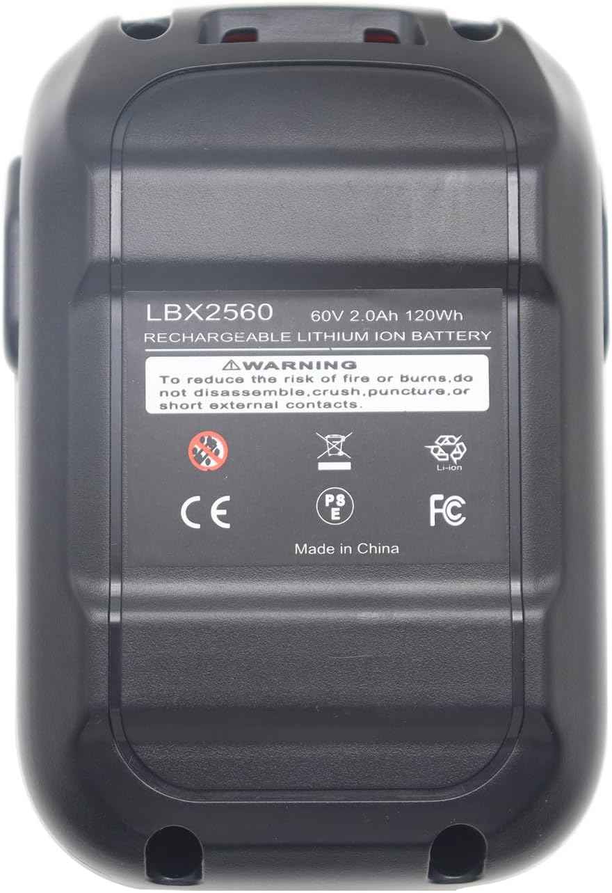 60V Lithium-Ion Replacement Battery for B&D LHT360 LST560 LSW60C CM2060C - 2.0Ah