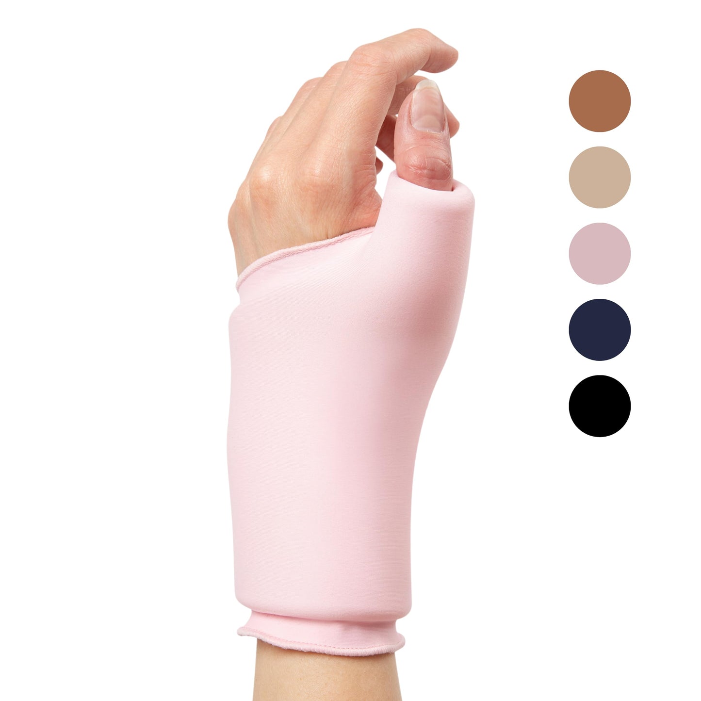 GRACE & ABLE Cooling Compression Sleeve For Thumb and Wrist Pain (Pastel Pink, Small-Medium)