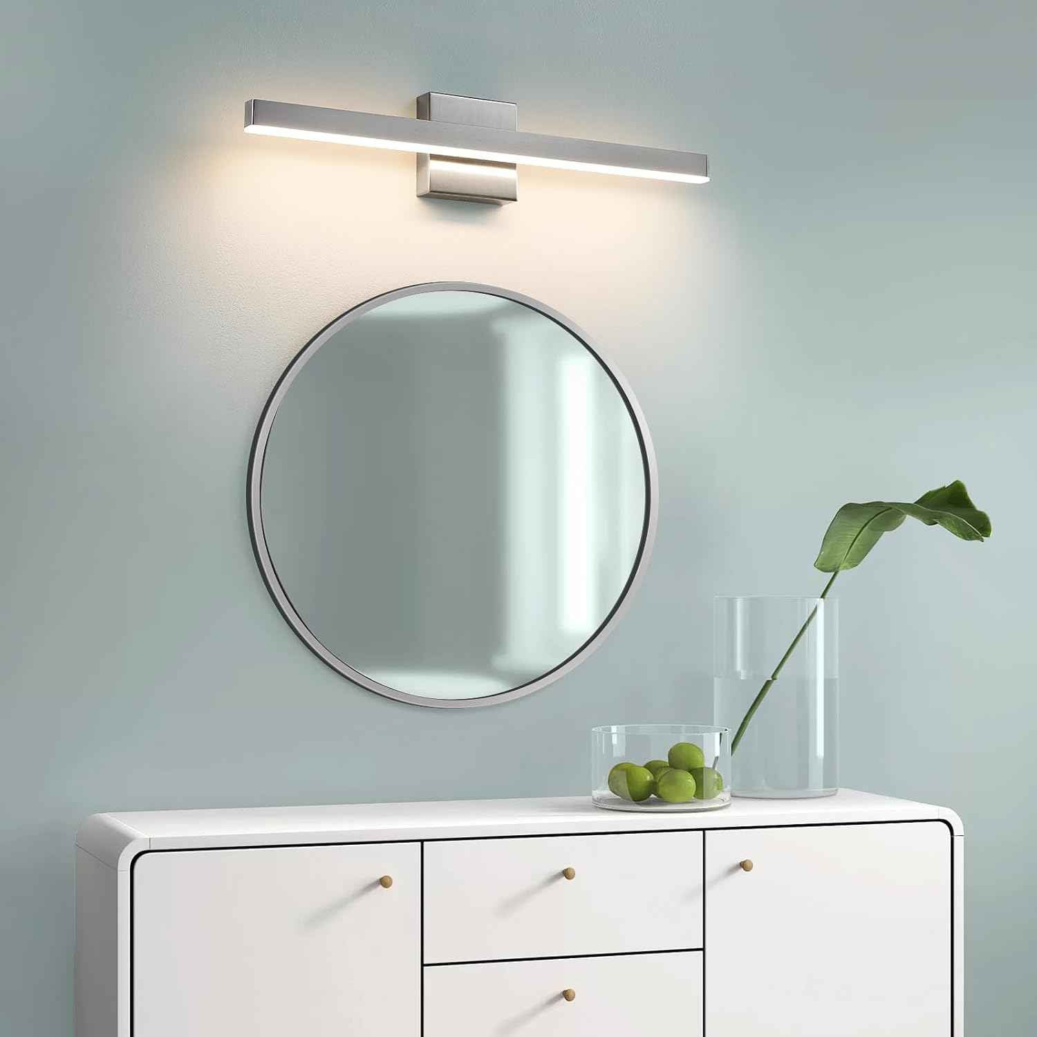 24-Inch Dimmable Gold Bathroom Vanity Light - Modern LED Bar Fixture for Over Mirror