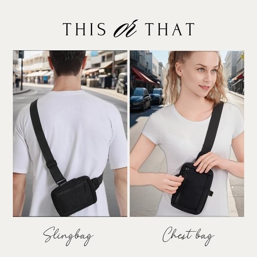 USHAK Small Sling Bag Crossbody Backpack for Men and Women Orange