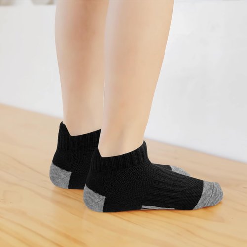 Bemeol Boys Socks 18 Pairs Ankle Socks Boy Sport Running Athletic Low Cut Ankle Sock for Little Big Kids(10-14 Years)