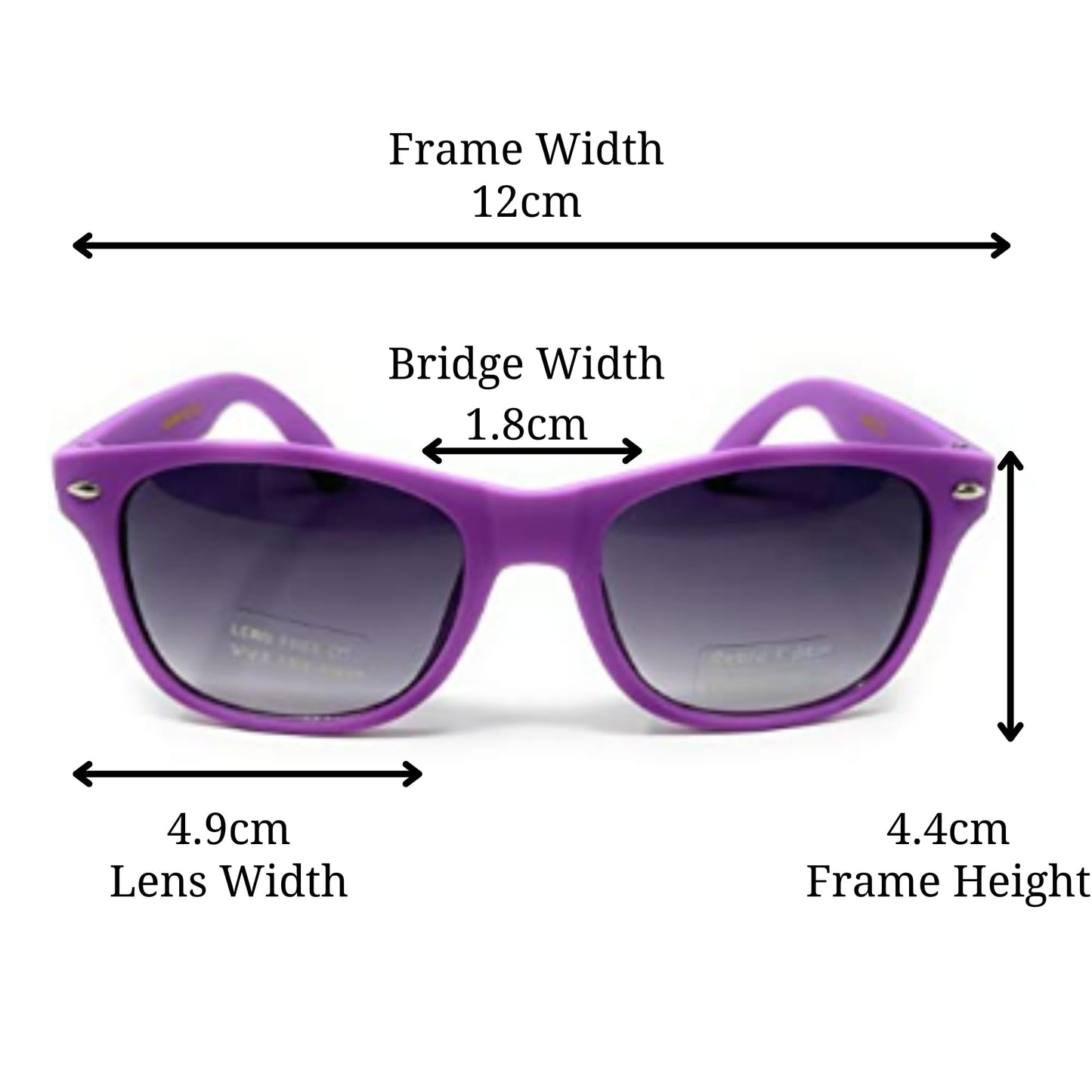 WebDeals - Kids Childrens 80's Classic Retro Sunglasses - Variety of styles and colors (Soft Feel Purple)