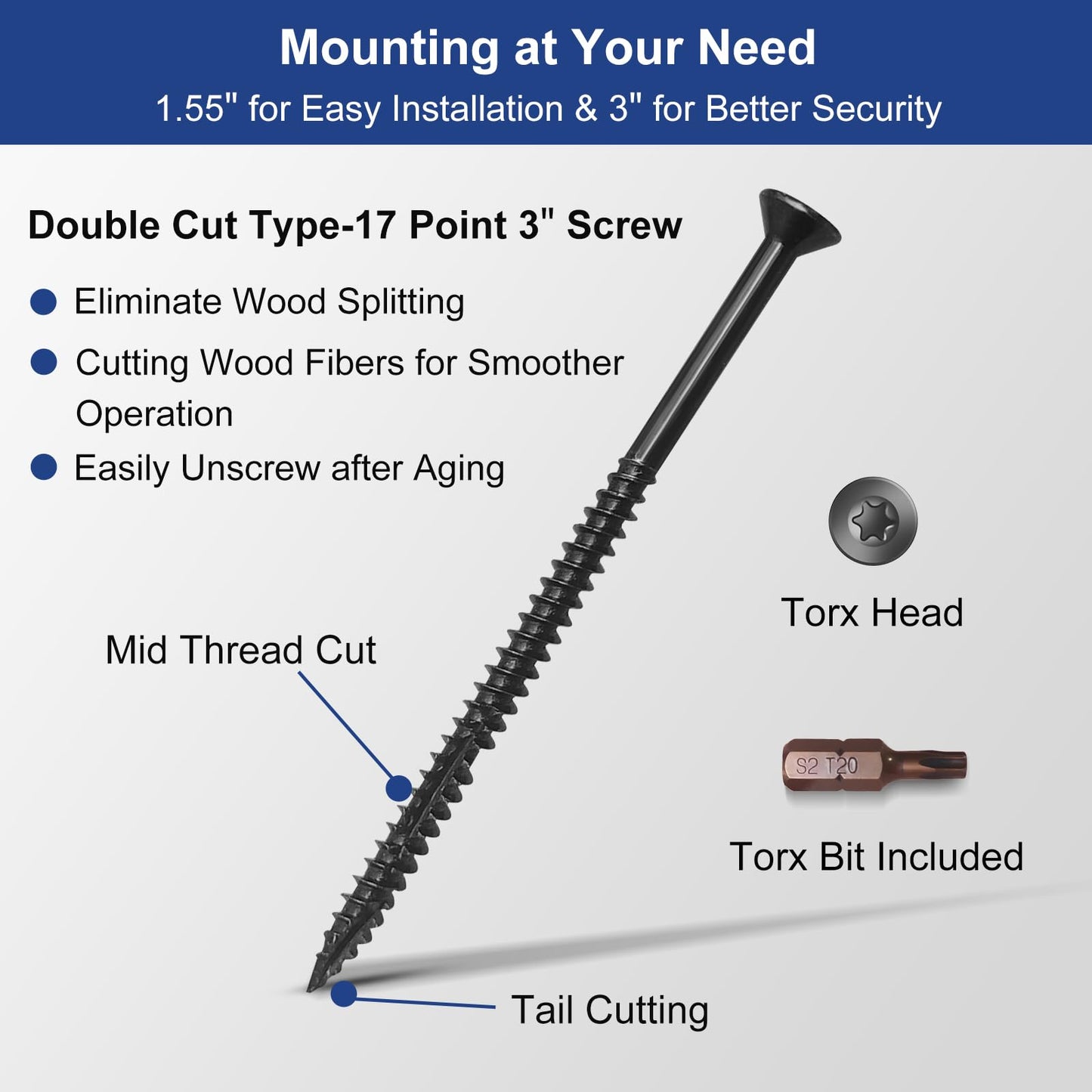 MOSECYOU Extended Lip Strike Plate 2-1/4" x 2-1/4", Heavy Duty Version with Reinforced Torx/Star Screws & Bit, Door Latch Extender Striker, Exterior/Interior Restorer Kit (Oil Rubbed Bronze, 1 Pack)