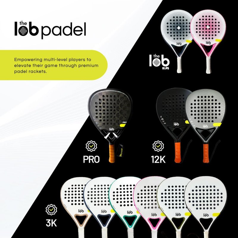 Kids 3K Carbon Fiber Padel Racket – Pink | Round Shape for Control | Lightweight and Great Power