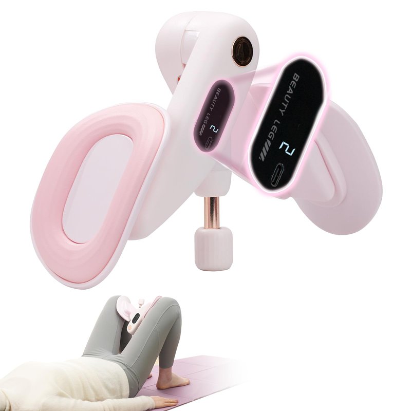 Thigh Trainer Thigh Hip Trainer Kegel Exerciser 36 LB, Leg and Inner Thigh Strength Exercise Equipment, Hip Shaper Trainer Machine,Pink