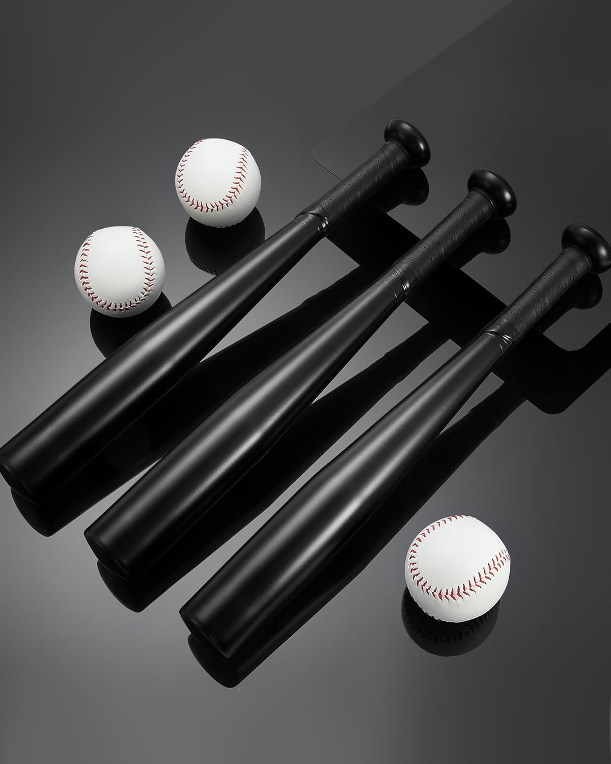 Simgoing 3 Pcs Aluminum Baseball Bats - 17-Inch One-Handed Training & Self-Defense Tools
