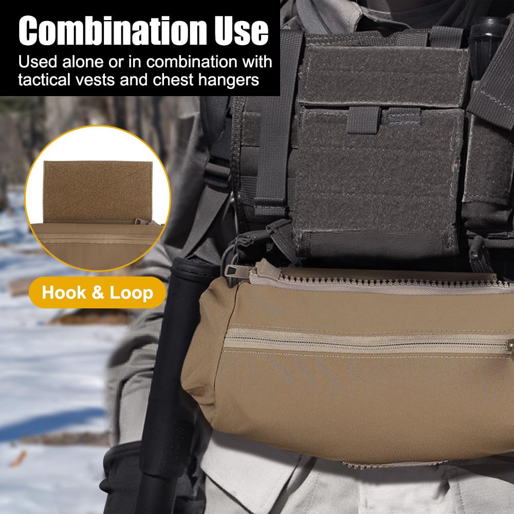 Tactical Hand Warmer, Foldable Hand Warmer Pouch Molle Warmer Bag with Hook&Loop for Outdoor Winter Hunting Camping Hiking Fishing