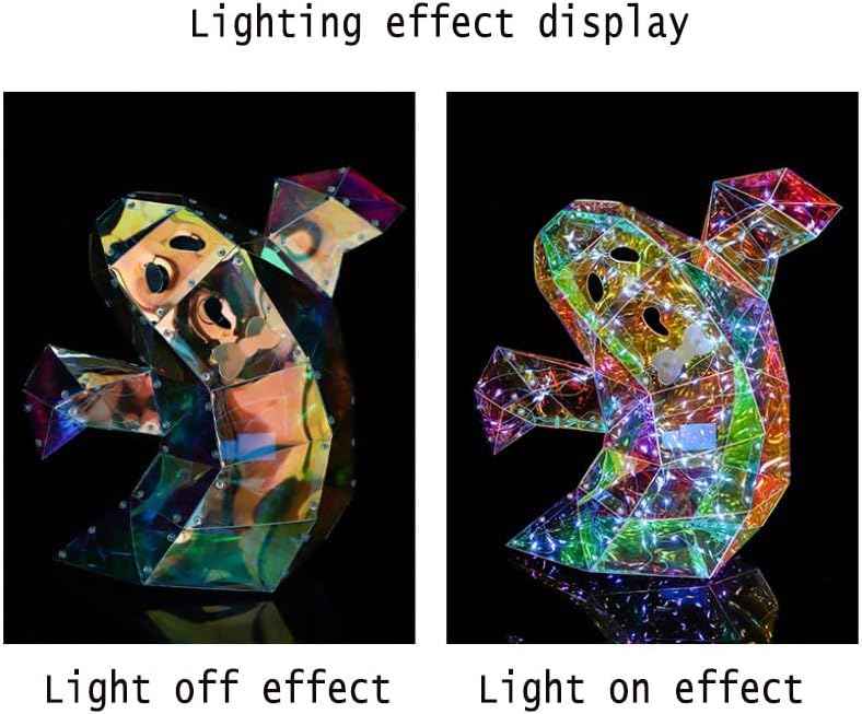 Spooky Ghost LED Lights - 2 Pcs Prismatic Iridescent Halloween Decorations for Indoor Use