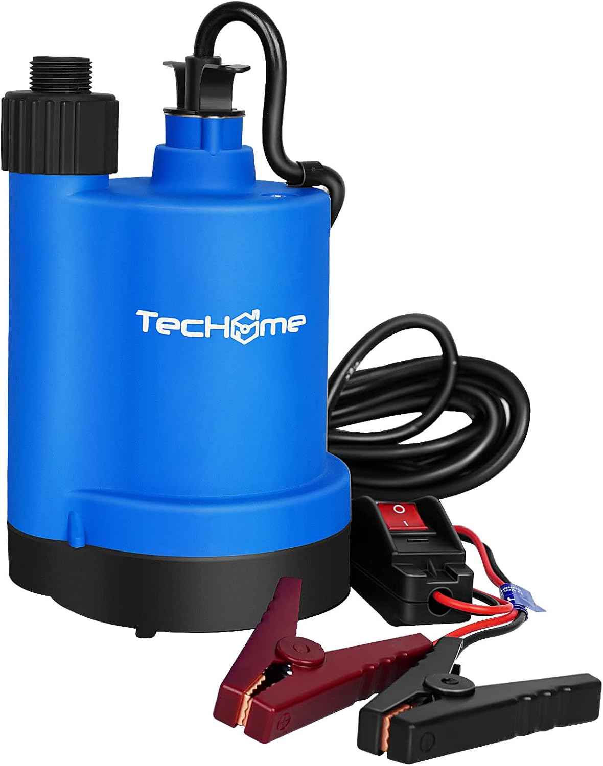 1500GPH Submersible Water Transfer Pump - 12V Sump Pump with 20ft Power Cord