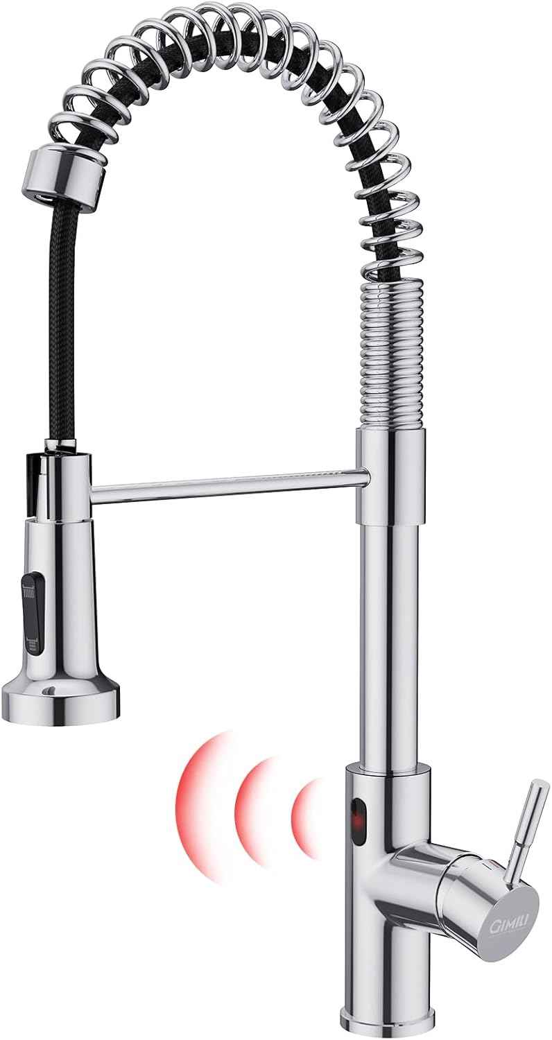 Matte Black Kitchen Faucet with Soap Dispenser - Commercial Single Handle Pull Down Sprayer