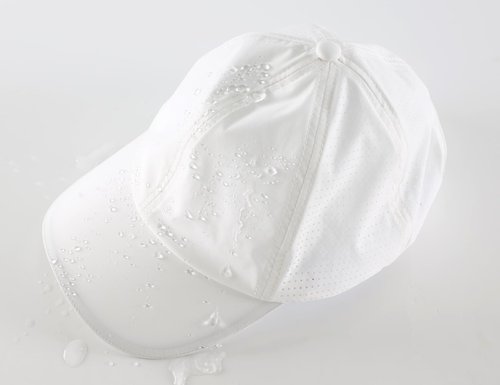 Home Prefer Water Repellent UPF50+ Quick Dry Mens Womens Baseball Cap for Outdoor Sports Running Golf Sun Hat with Reflective Bill White
