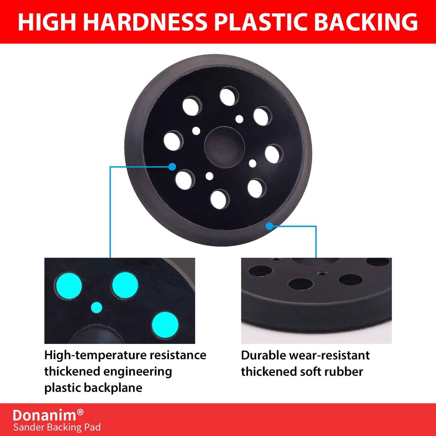 2 Pack Sander Pad Compatible with Craftsman, 5 Inch 8 Holes Hook and Loop Orbital Sander Backing Pad for 315.112170 315.116940 315.116950 315.112180 315.279870 ROS Model 315 Random Orbital Sander