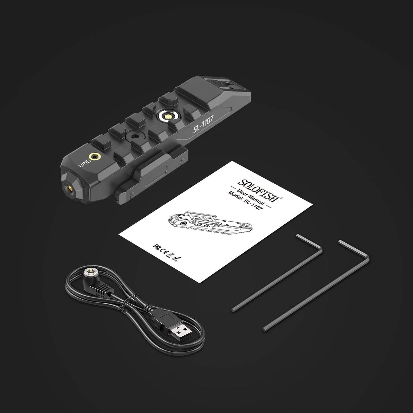 SOLOFISH Green Laser Sight with Strobe/Momentary Function for Rifle