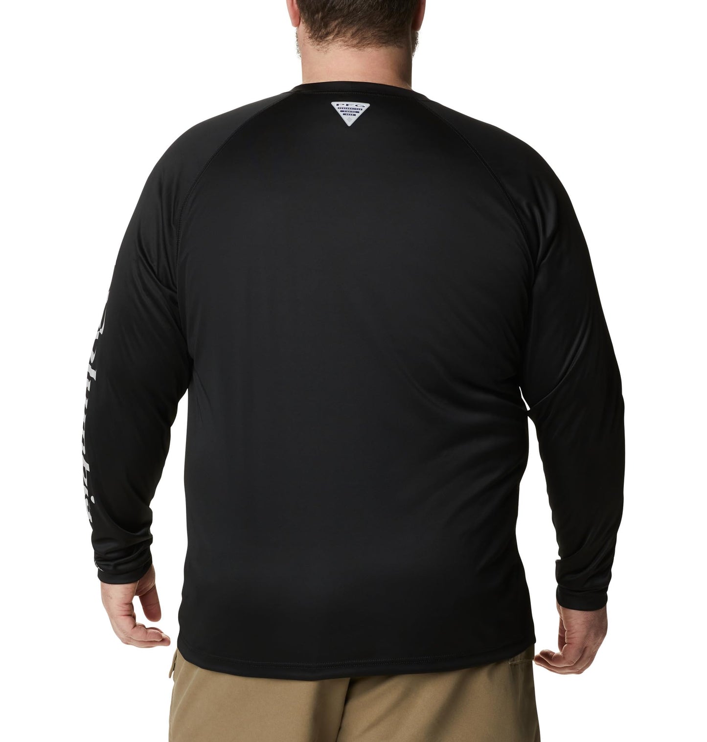 Columbia Men's PFG Terminal Tackle Long Sleeve Fishing Shirt, Black/Cool Grey Logo, 2X Tall