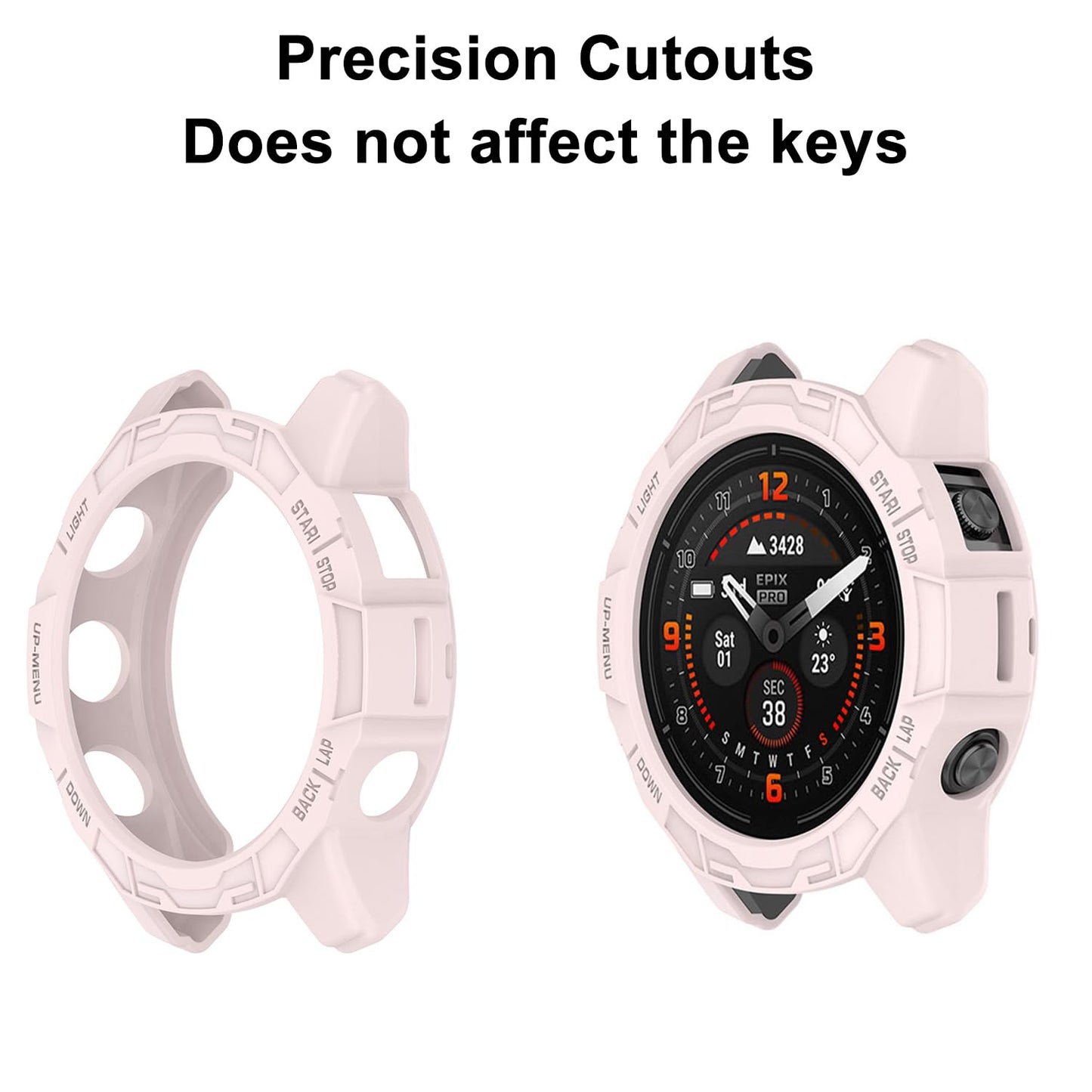 HXFRTYU 8 Pack Case Compatible for Garmin Fenix 8 AMOLED, Scratch-Resistance TPU Military Protection Rugged Cover Bumper for Garmin Fenix 8 47mm AMOLED Smartwatch Accessories