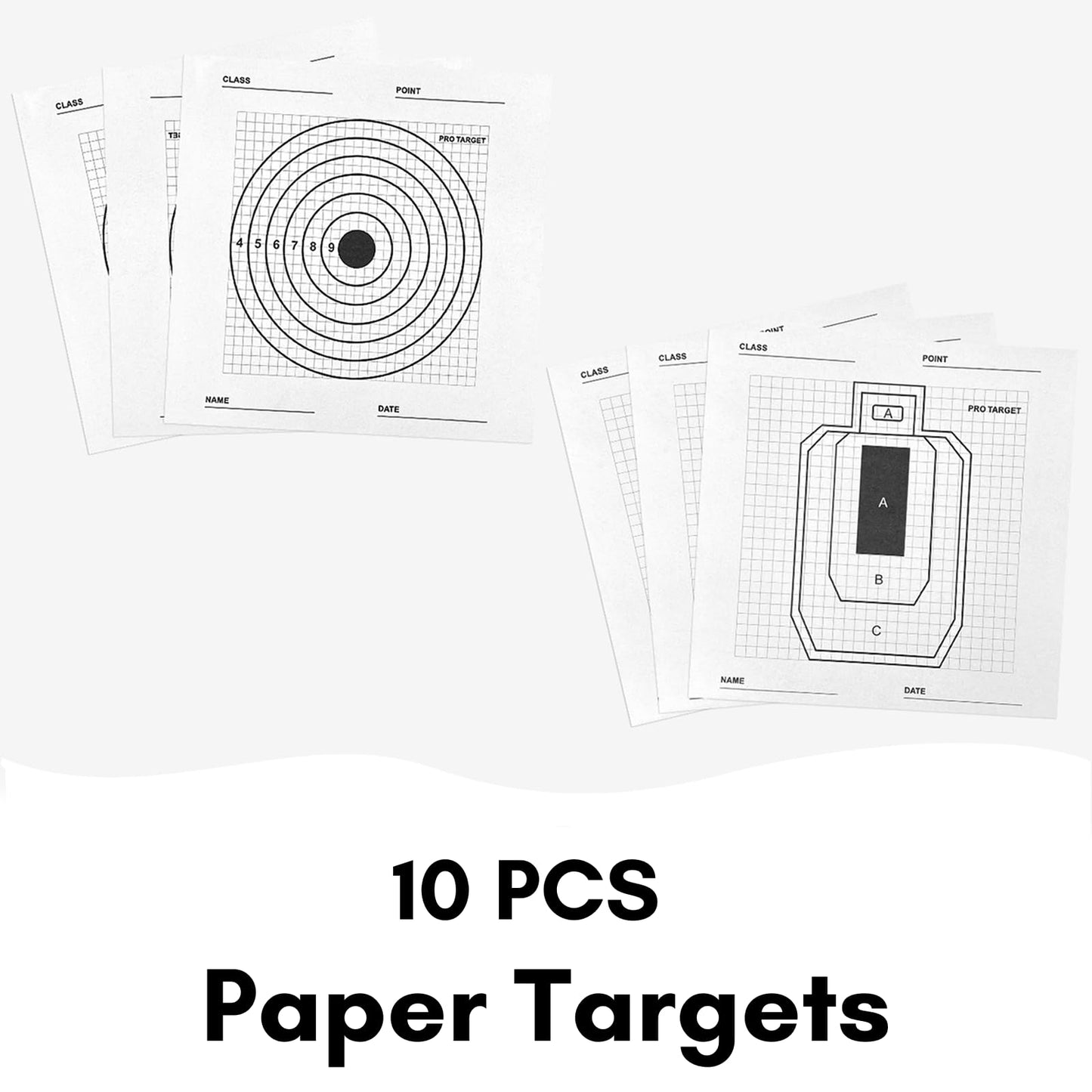 BB Gun & Airsoft Targets by Guyuyii - Portable Target Stand with BB Catcher - Great for Backyard and Indoor Practice - 10/60 PCS Targets Included