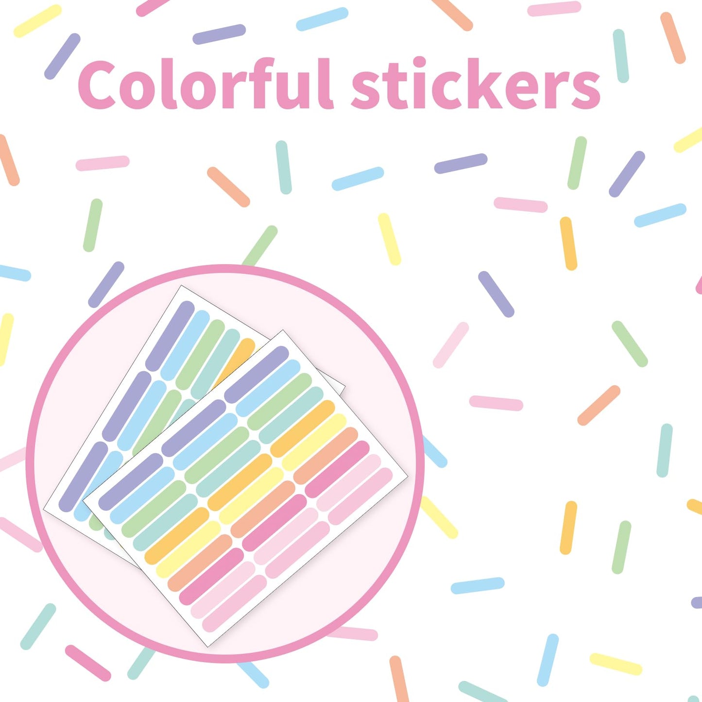 300 Pieces Confetti Wall Decals Removable Peel and Stick Sprinkle Wall Stickers Wallpaper for Kids Girls Room