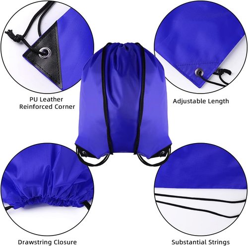 GoodtoU Drawstring Bags - 40 Pack Lightweight Nylon Cinch Backpacks for Kids & Adults | Perfect for School, Gym, and Events