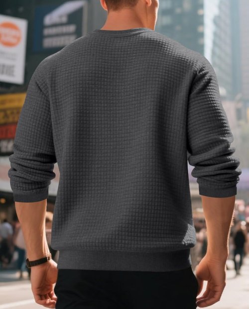 LIZALIG Men's Tee - European Style Solid Color Round Neck Shirt | Breathable Base Layer for Gym & Casual Wear