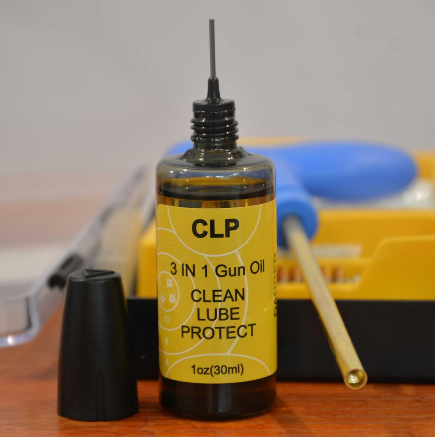 Wokonl Gun Cleaning Kit for 9mm, .38, .357 Caliber Pistols - Bore Cleaning Set with Compact Case Includes Brass Brush, Cotton Mop, CLP Oil, Cleaning Patches & Rods