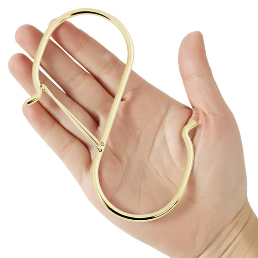 Heavy Duty Large S Hooks, 4.96 inch Large S Hooks, Set for Hanging Plants, Kitchen Cabinet Handles,s Hooks Buckle Side is Suitable for mostrods,Less Than 1.2inch in diamete mostrods (Gold-4pcs)