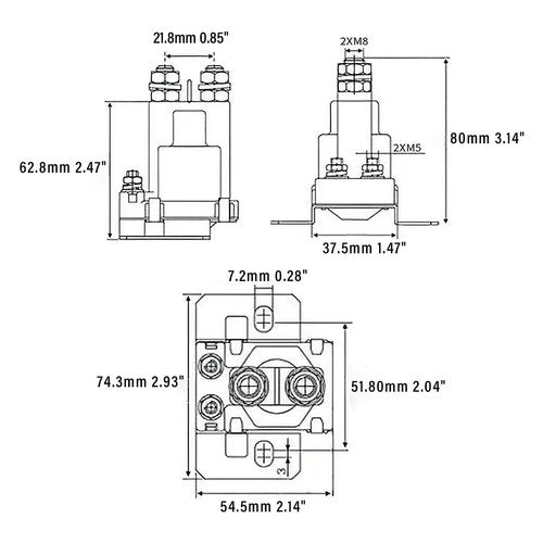 JTAREA 27153-G01 Golf Cart Solenoid 14V 4 Terminal Starter Solenoids Compatible with EZGO TXT Gas Golf Cart 1994-Up 27153G01 612813
