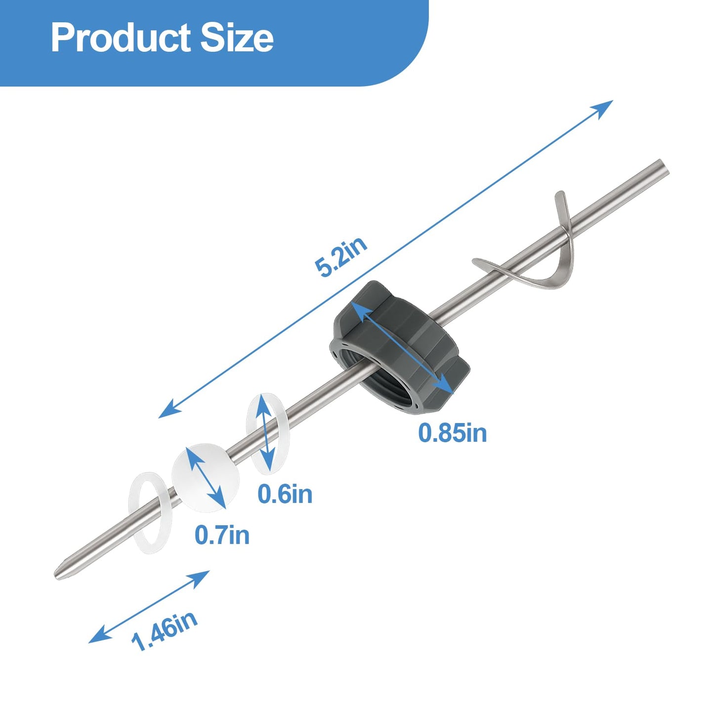 Lavatory Pop Up Center Piece Assembly-Metal Pivot Arm, Compatible with Price Pfister PS469, PSB327 & PS2673, Includes Waterproof Tape for Easy Installation – Durable Sink Stopper Replacement(2 PACK)