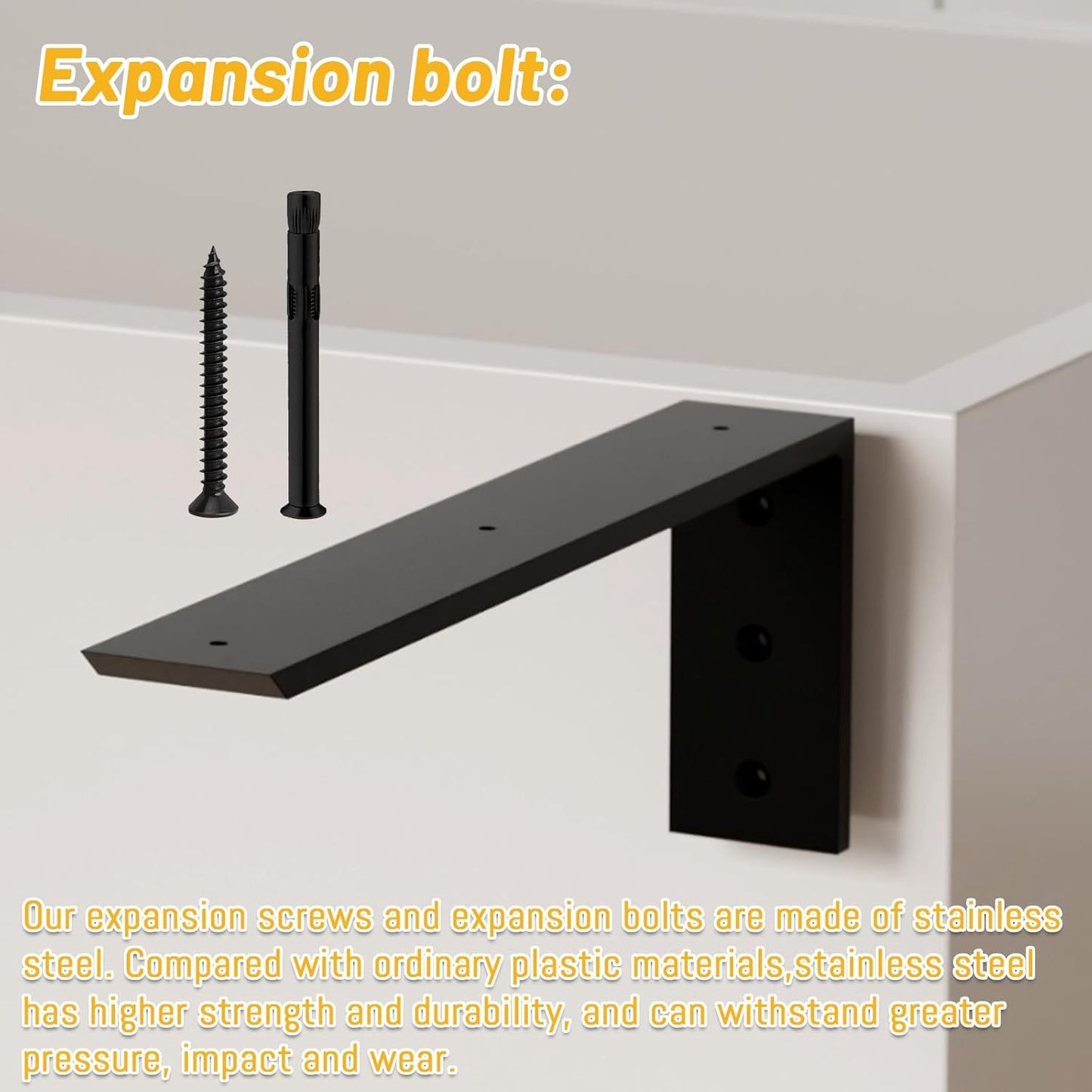 16-Inch Heavy Duty Countertop Support Brackets - 3 Pack for Granite, Quartz & Wood