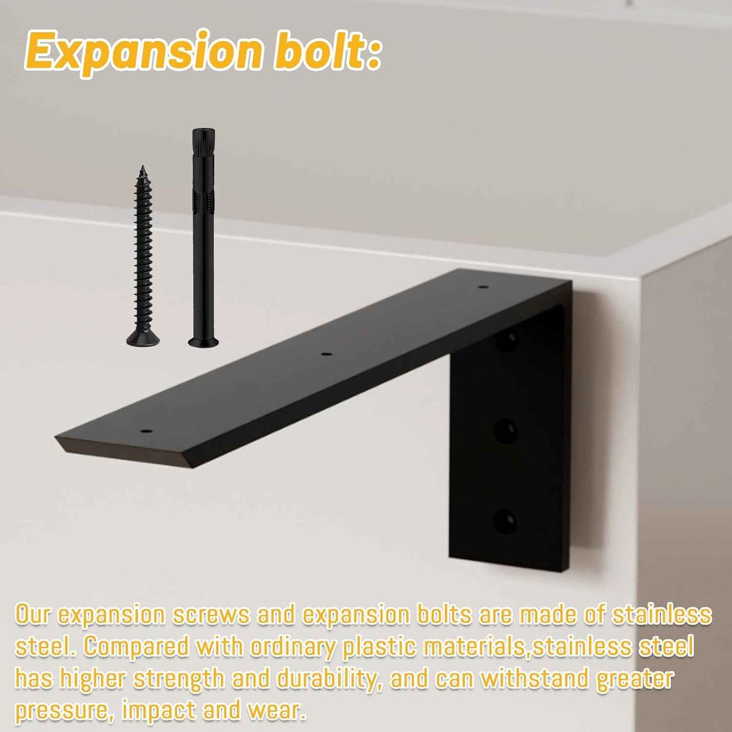 16-Inch Heavy Duty Countertop Support Brackets - 3 Pack for Granite, Quartz & Wood