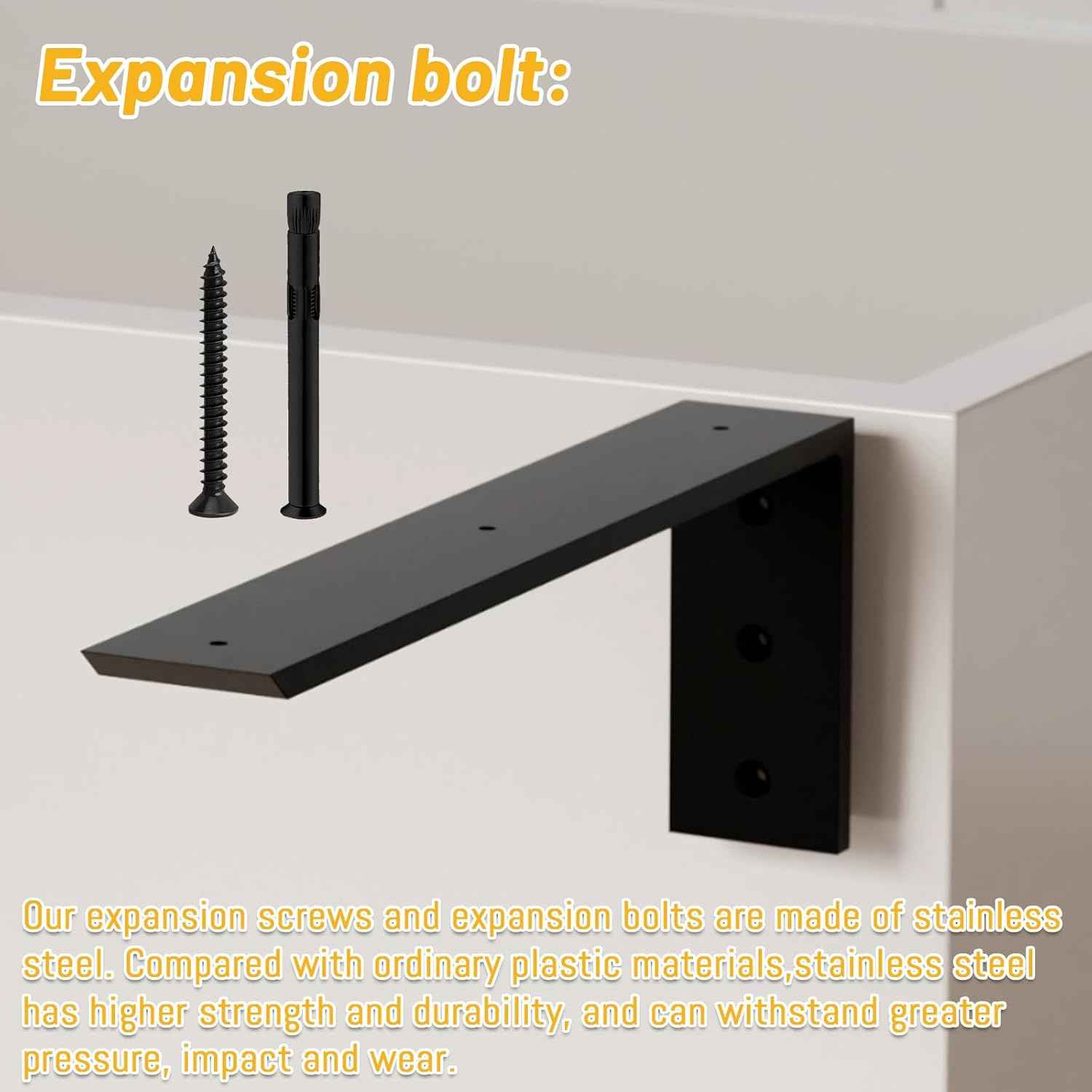 16-Inch Heavy Duty Countertop Support Brackets - 3 Pack for Granite, Quartz & Wood