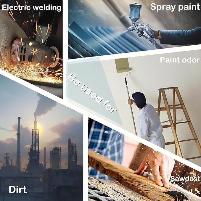 Amonanak Respirator Mask with 2097 Filters, Paint Mask Reusable Welding Face Respirator Mask 2 pack