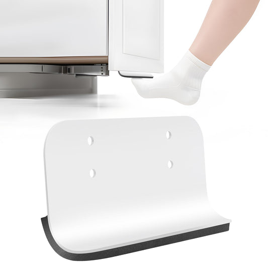 Joxodak Trash Cabinet Foot Pull - Hands-Free Door Solution for Trash Drawer, Adhesive Toe Pull Comfortable for Barefoot Use (1, White)