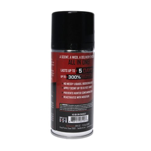 Hunters Specialties Buck Bomb Scent Web Scented Foam String | Hunting Pre/Post Rut Formula Scent Attractant Aerosol Spray, 5 Oz (142g), SHE Heat