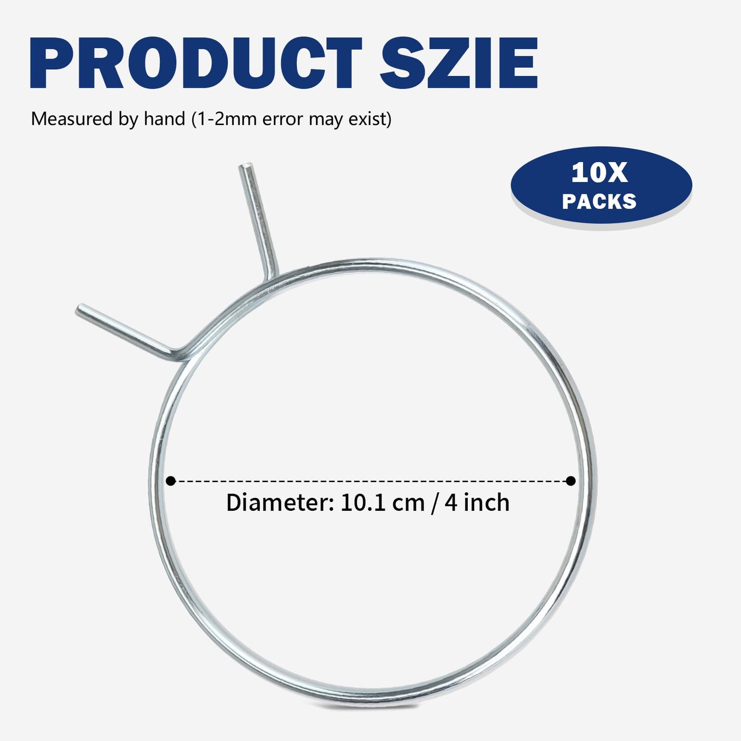 Dryer Vent Tube Tension Clamp 4 Inch, Dryer Tube Clamps Connect with 4 In Dryers Vent Hose, 4 Inch Diameter Quick Release Hose Duct Clip, 10 Pcs