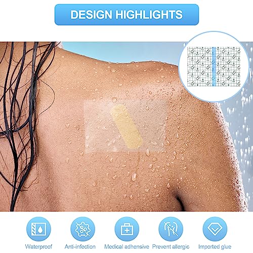 50 Waterproof Transparent Adhesive Bandages - 6x6 Inch