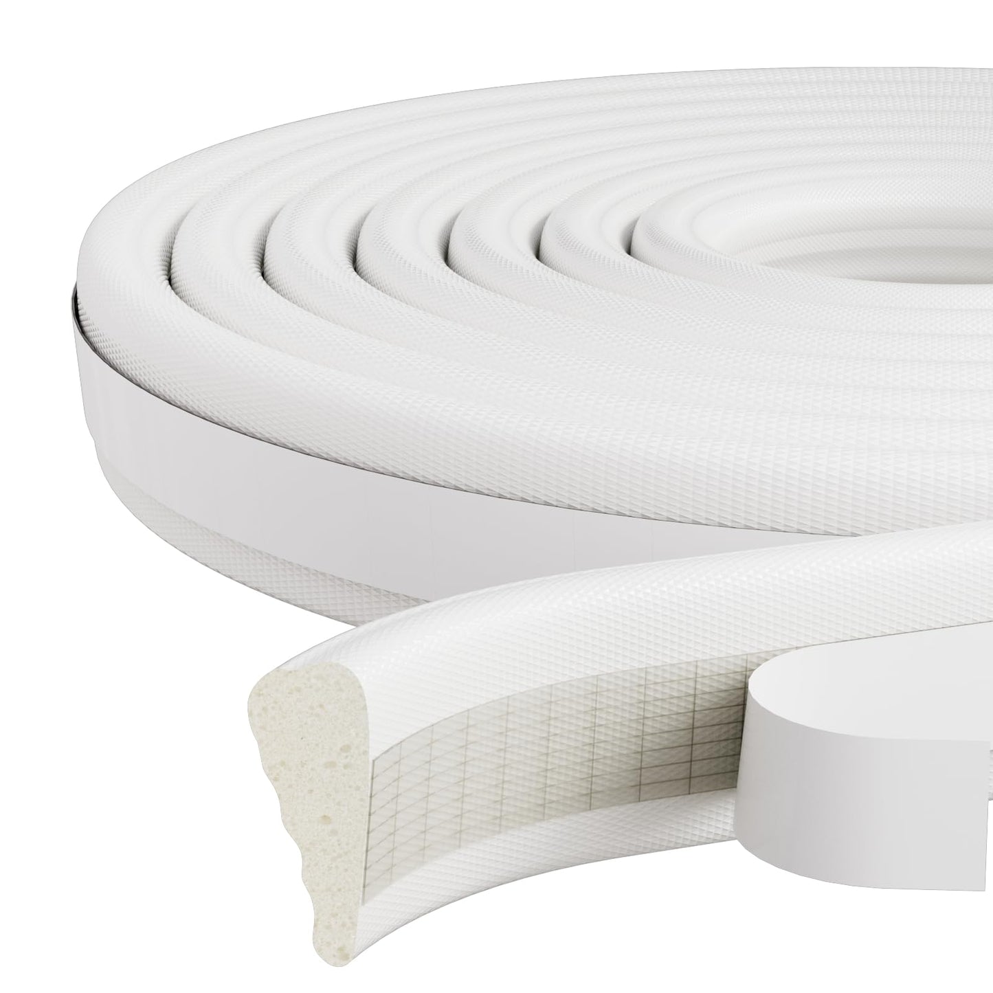 9.8 Ft Weather Stripping Door Seal Strip,Adhesive Foam Window Insulation Weather Strip for Winter,Soundproofing Weatherstripping for Door Frame Seal,Wedge Window Draft Stopper Gap Filler,White