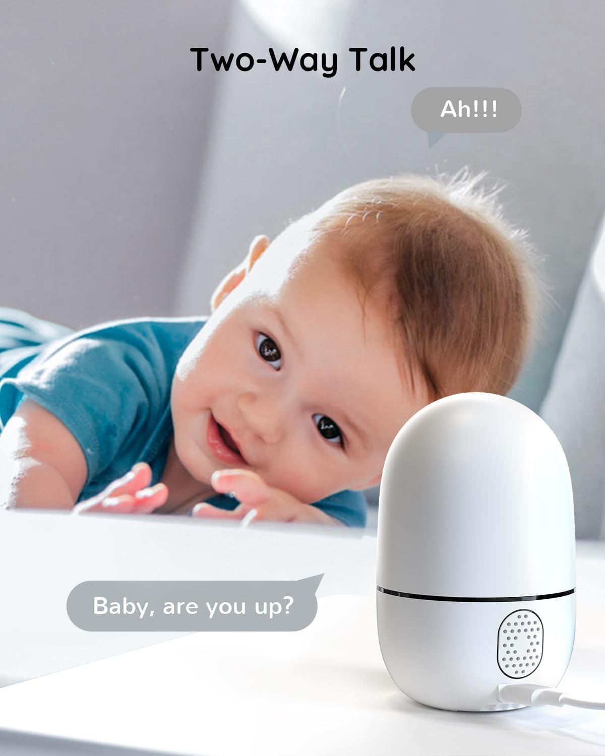XD1 Indoor WiFi Security Camera - 360° PTZ Baby & Pet Monitor with Night Vision, Motion Tracking, 2-Way Audio, No Subscription Required