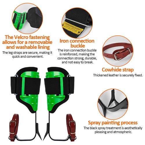 MITOJOSYEER Tree Climbing Spikes for Logging Adjustable Tree Climbing Gear Tree Climbing Kit for Climbers Logging Fruit Picking Hunting
