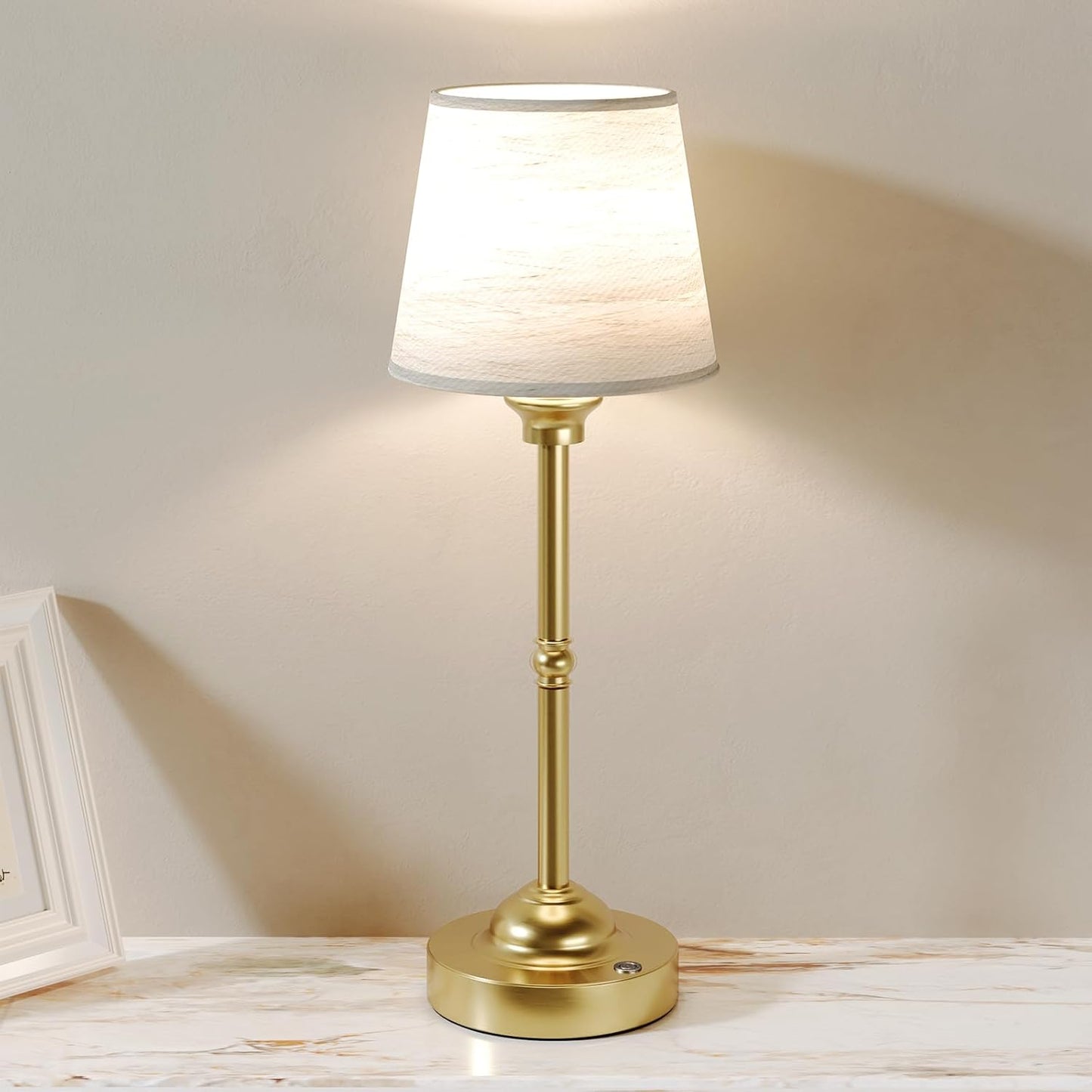 Rechargeable Cordless Table Lamps - 2 Pack, Stepless Dimming LED Desk Light for Bedroom & Cafe