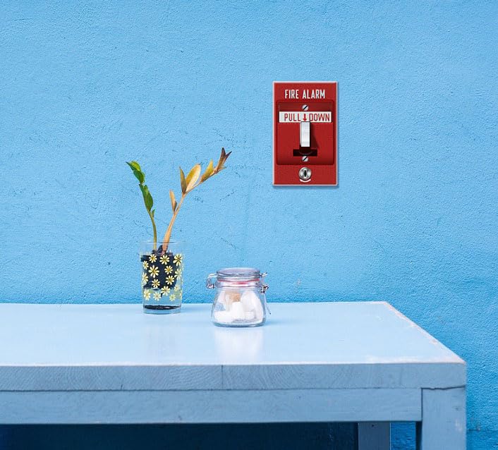 WIRESTER Single Gang Toggle Light Switch Plate/Wall Plate Cover - Fire Alarm