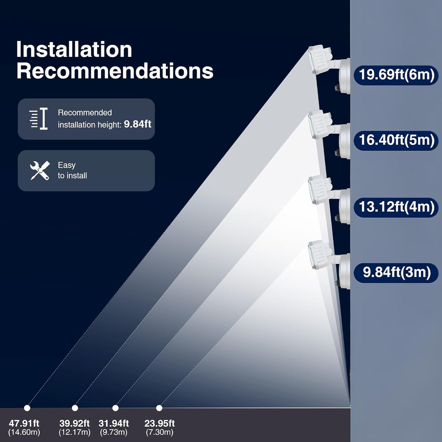 100W Dusk to Dawn LED Outdoor Flood Light - 11000LM Waterproof Security Light with 3 Heads Photocell for Garage & Yard