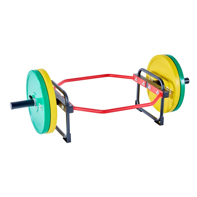 VEVOR Trap Bar Hex Bar, 2-Inch Hex Barbell, 500 LBS Capacity Shrug Bars, Weightlifting and Strength Training Equipment, Home Gym for Squats, Deadlifts, Shoulder Presses (Red)