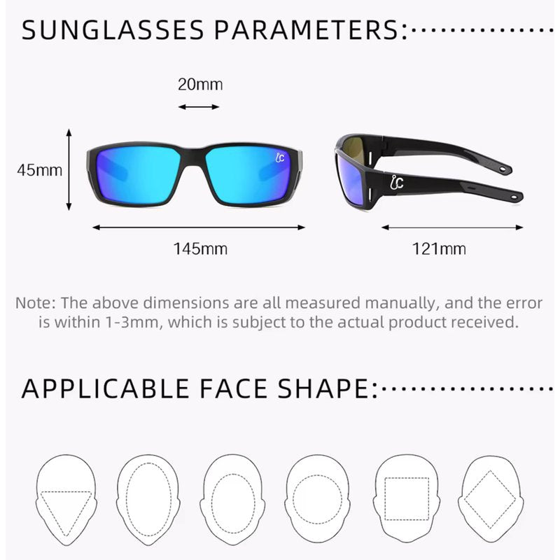 CATCHRO Green Men’s Sunglasses Polarized – Floating Black Glasses with TAC 1.1mm UV400 Blue Mirror Lens, Lightweight TR90 Frame – Premium Fishing Glasses & Outdoor Mens Sunglasses
