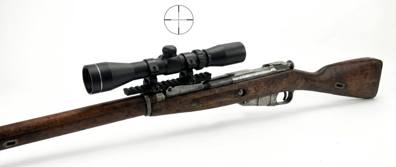 Combo of 1" Diameter Low Profile Rifle Scope Rings Picatinny Mount System with M38, M39 and M44/Mosin Nagant 91/30 Scope Mount Picatinny Rail (Rail Only)