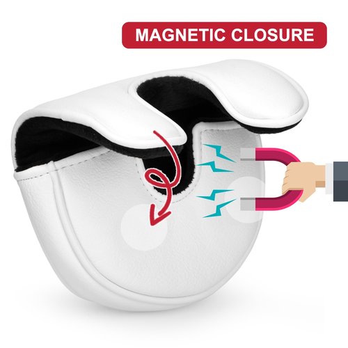 Golf Mallet Putter Cover Headcover Magnetic Closure Premium Leather DO NOT 3PUTT Putter Headcovers Fits for Golf OZ1 MEZZ 1 MEZZ1 MAX Putter (DO NOT 3PUTT)